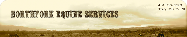Northfork Equine Services, 419 Utica Street, Terry, MS 39170